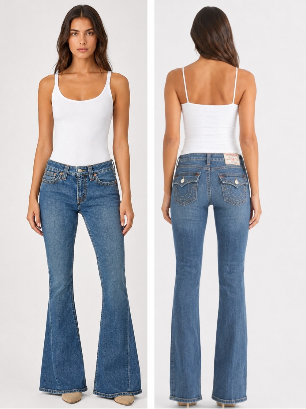 True Religion Dark Indigo Joey World Tour Flare Jeans